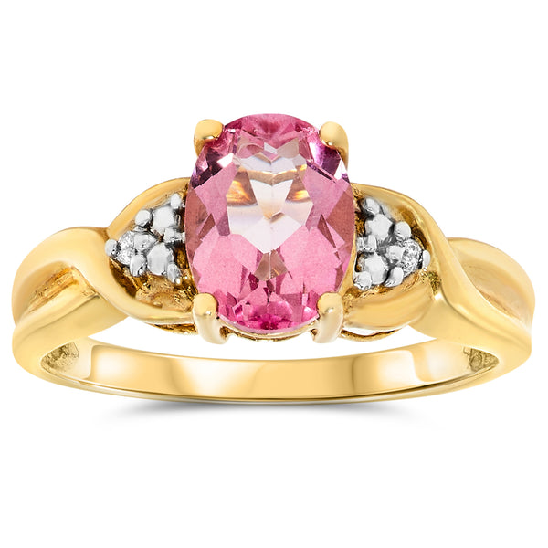 10k Yellow Gold Topaz Rings