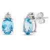 14k White Gold Topaz Earrings