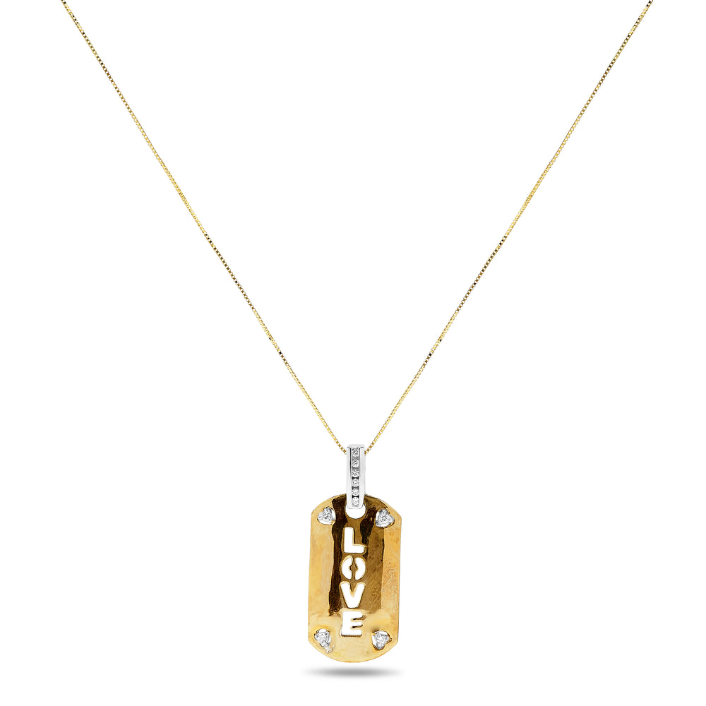 10k Two Tone Gold Diamond Necklace/Pendants