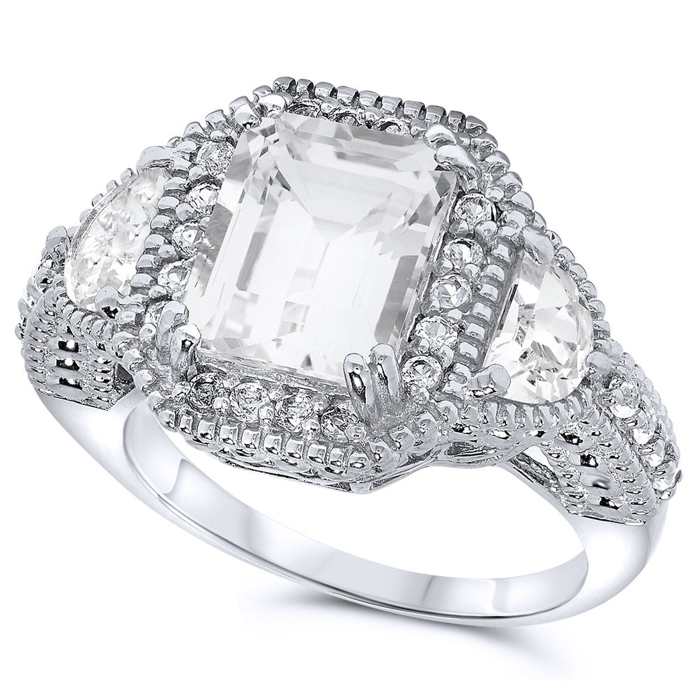 Silver Sapphire Rings