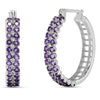 14k White Gold Amethyst Earrings