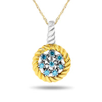 10k Two Tone Gold Diamond Necklace/Pendants