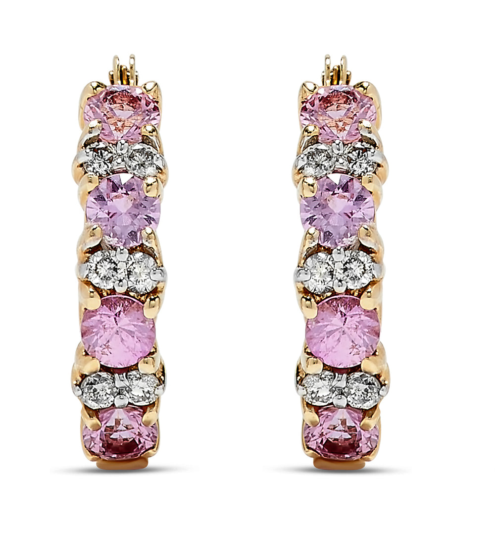 14k Yellow Gold Sapphire Earrings