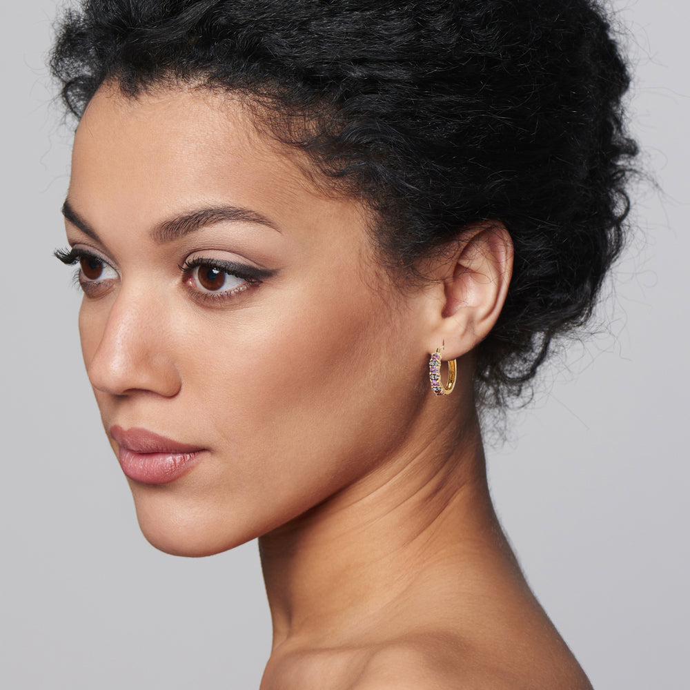 14k Yellow Gold Sapphire Earrings