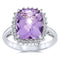 14k White Gold Amethyst Rings