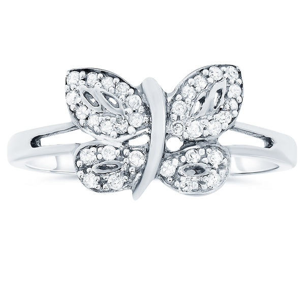 10k White Gold Diamond Rings