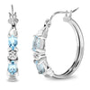 14k White Gold Aquamarine Earrings