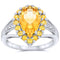 14k White Gold Citrine Rings
