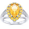 14k White Gold Citrine Rings