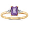 10k Yellow Gold Amethyst Rings