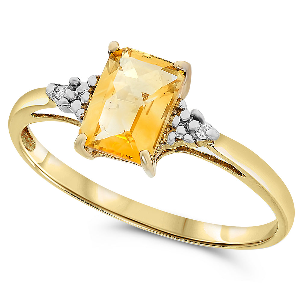 10k Yellow Gold Citrine Rings