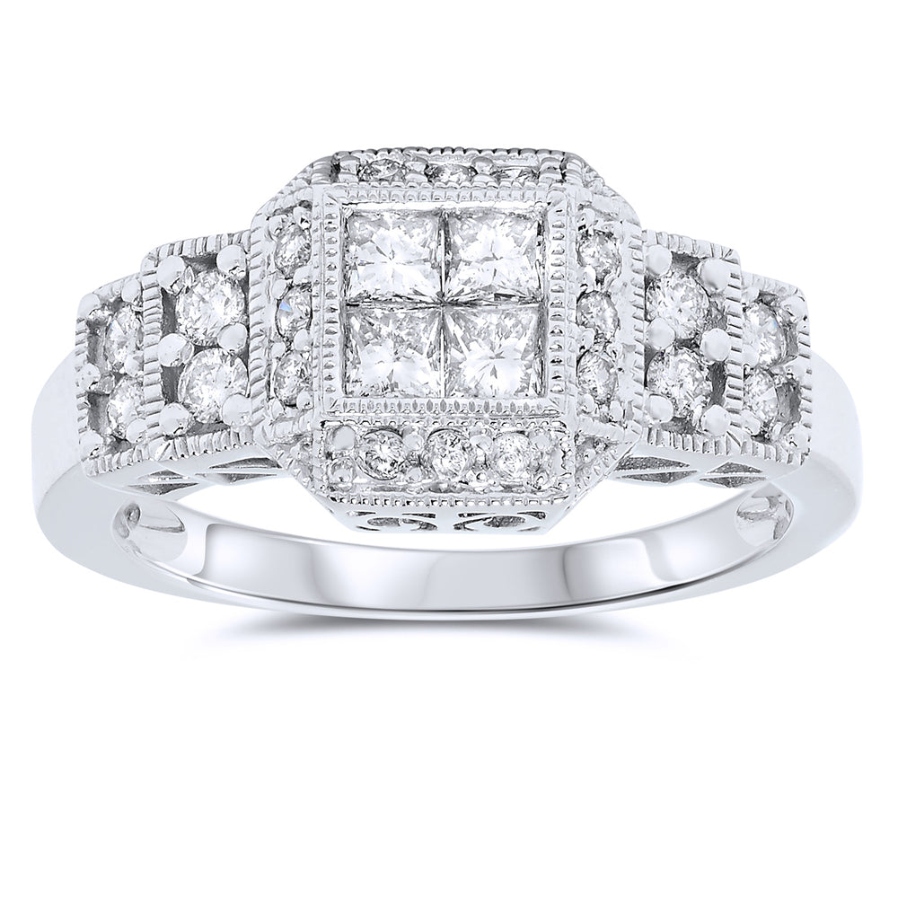 14k White Gold Diamond Rings