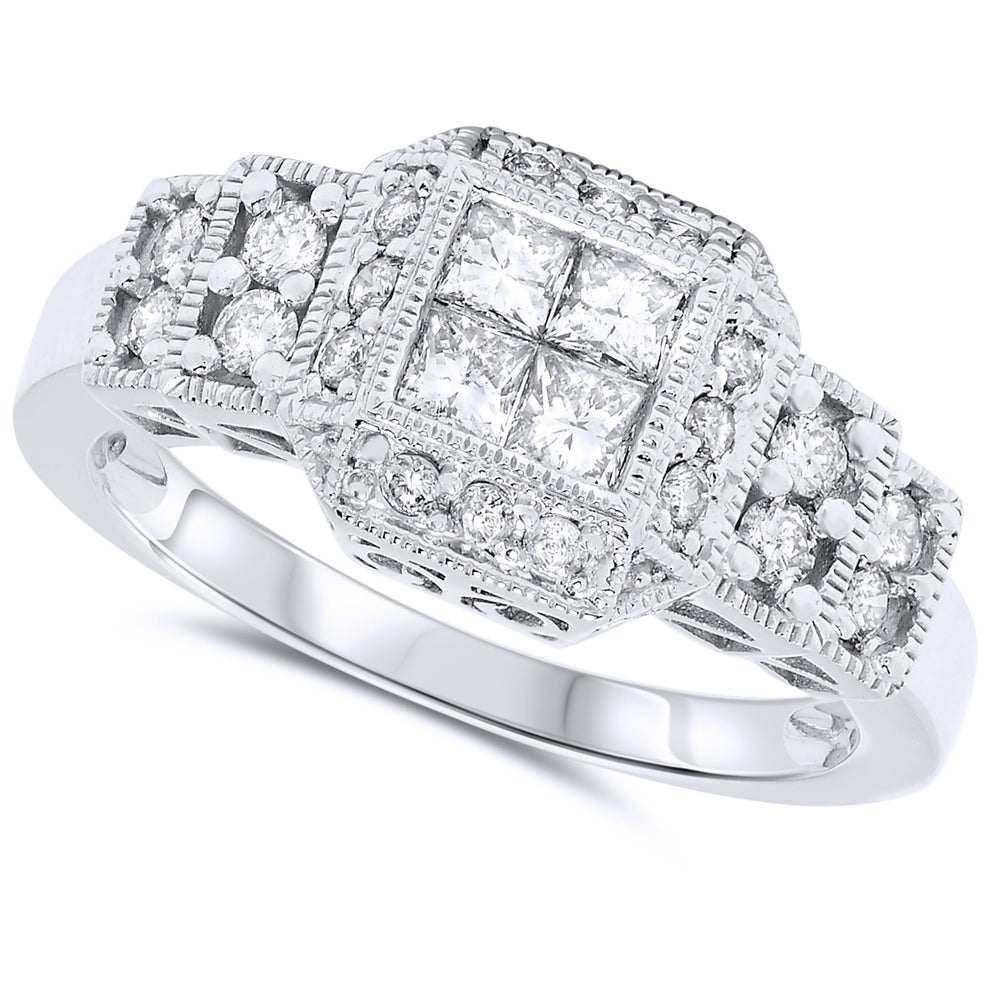 14k White Gold Diamond Rings