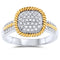 14k Two Tone Gold Diamond Rings