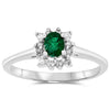 14k White Gold Emerald Rings