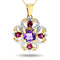 14k Yellow Gold Multi Gem Necklace/Pendants