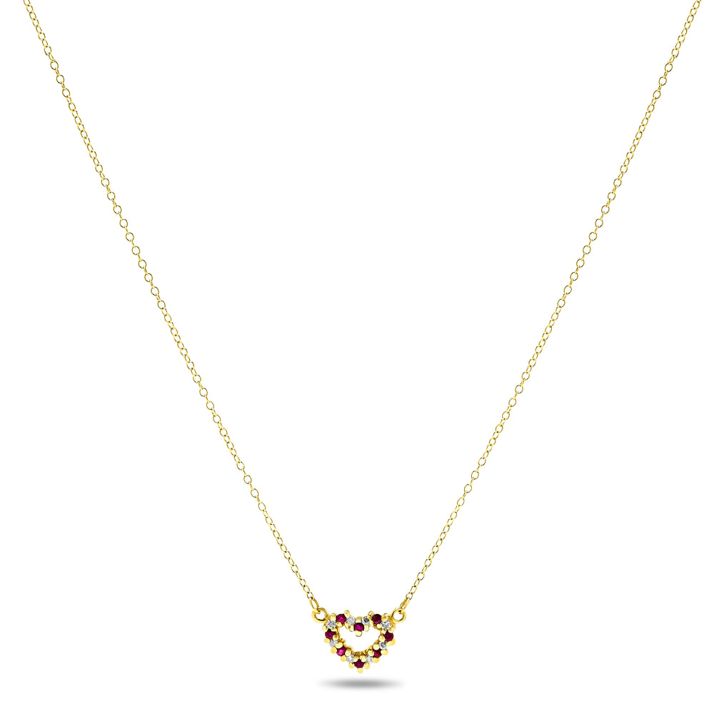 14k Yellow Gold Ruby Necklace/Pendants