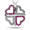 14k White Gold Ruby Necklace/Pendants