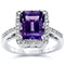 14k White Gold Amethyst Rings