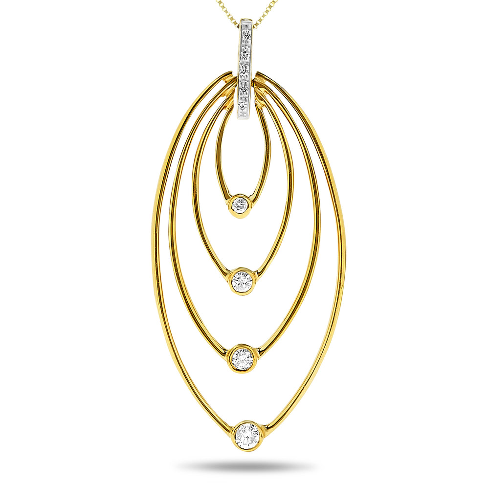 14k Yellow Gold Diamond Necklace/Pendants
