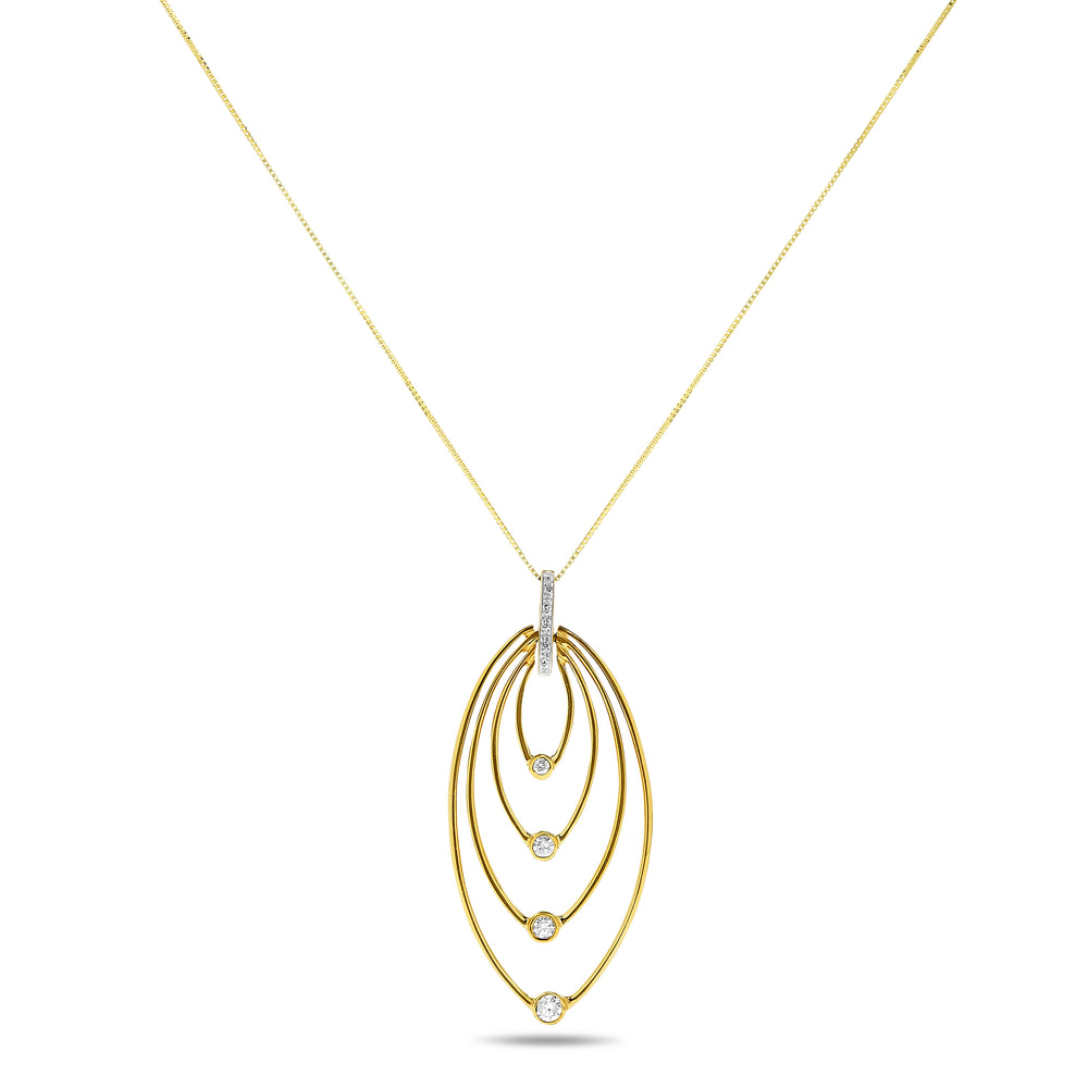 14k Yellow Gold Diamond Necklace/Pendants