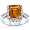 14k White Gold Citrine Rings