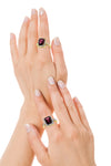 14k Yellow Gold Garnet Rings