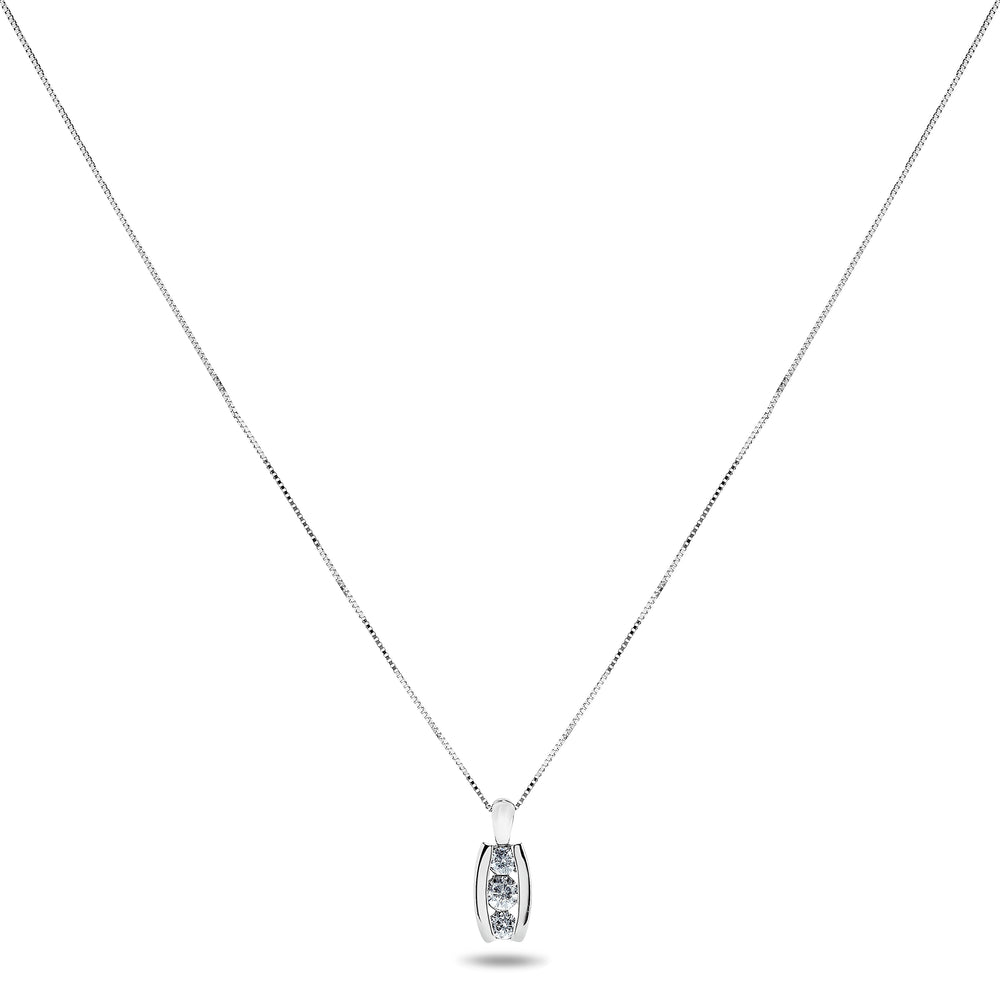 14k White Gold Diamond Necklace/Pendants