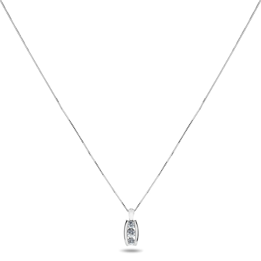 14k White Gold Diamond Necklace/Pendants