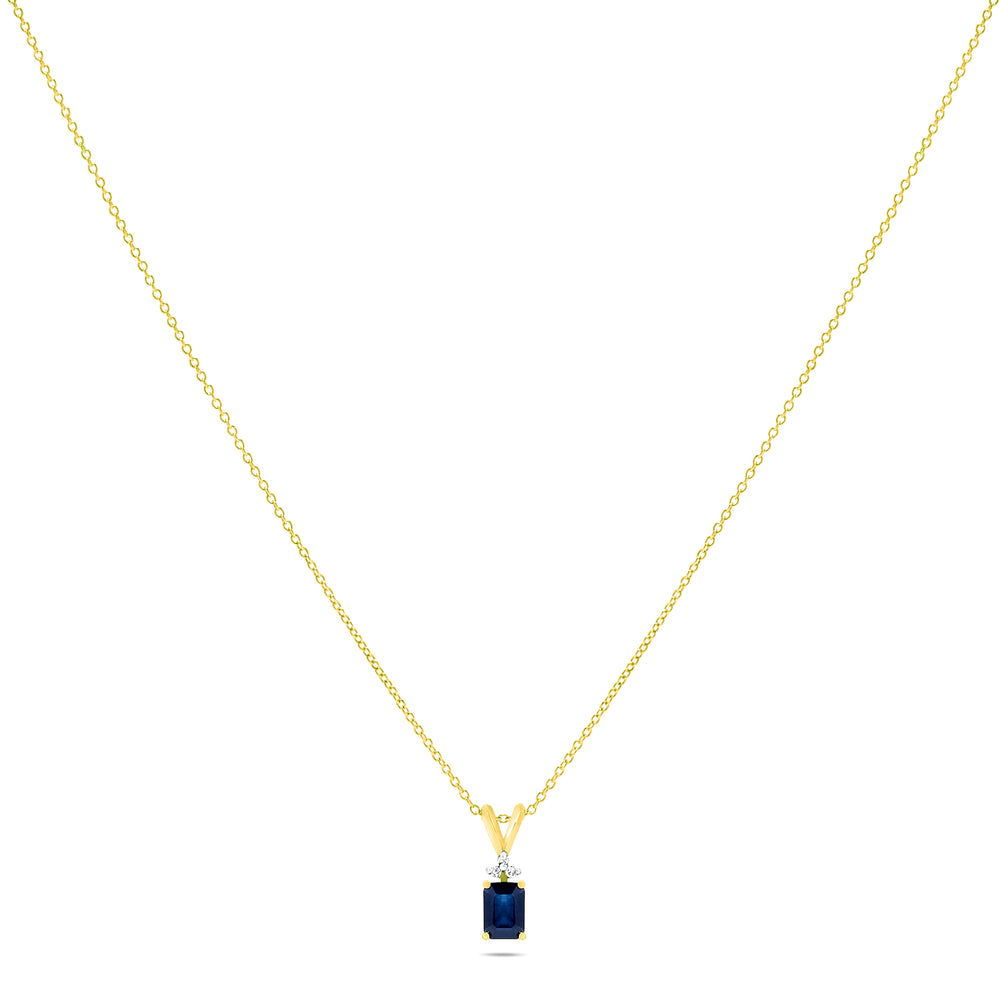 14k Yellow Gold Sapphire Necklace/Pendants