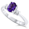 18k White Gold Amethyst Rings