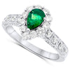 14k White Gold Emerald Rings