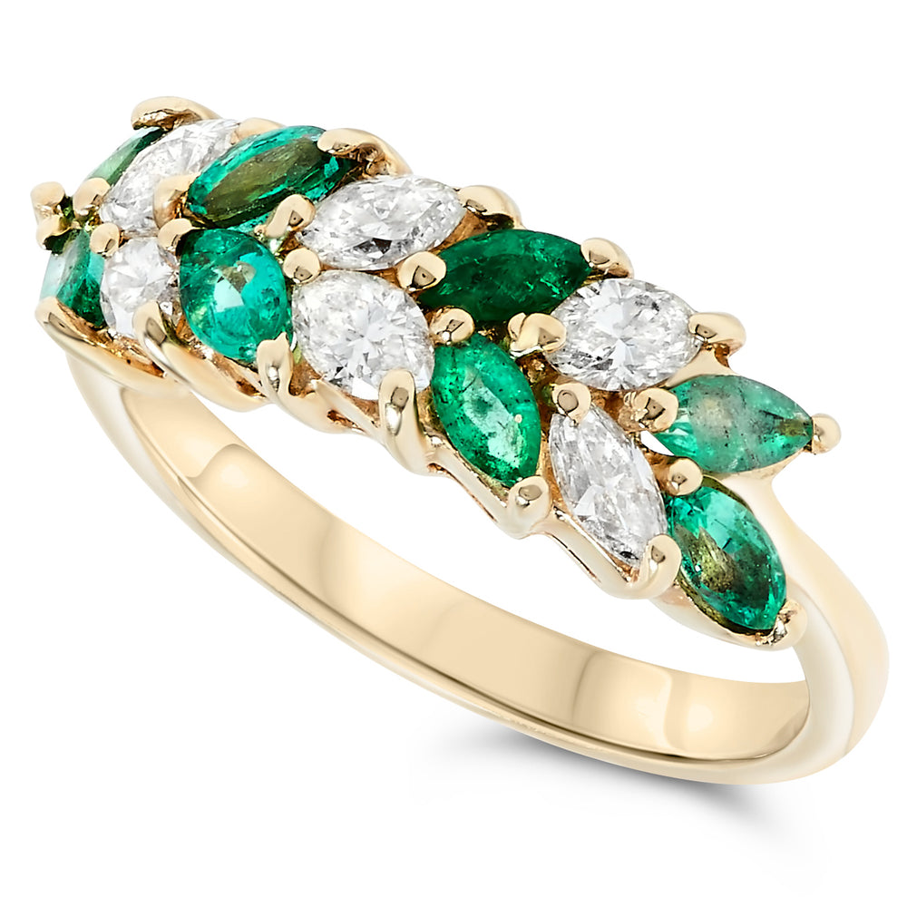 18k Yellow Gold Emerlad Rings