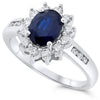 14k White Gold Sapphire Rings