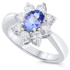 14k White Gold Sapphire Rings